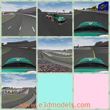 3d model the motorway in New Hampshire - This is a 3d model of the motor in New Hampshire,which is a 1.058-mile 1.703 km oval speedway located in Loudon, New Hampshire which has hosted NASCAR racing annually since the early 1990s, as well as an IndyCar weekend.
