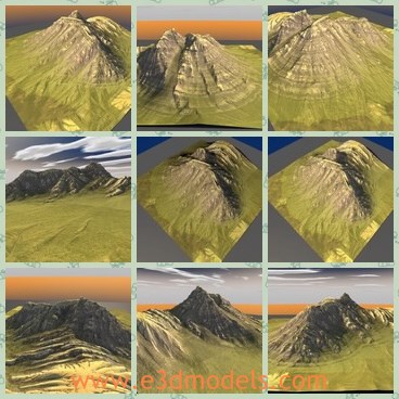 3d model the mountain - This is a 3d model of the mountain,which is great and made according to the real mountain.