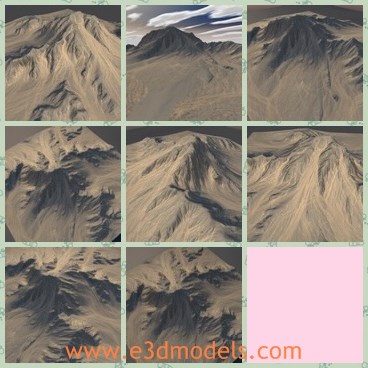 3d model the mountain with high quality - This is a 3d model of the mountain with high quality,which is high and natural gift from God.