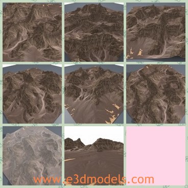 3d model the mountain with high quality - This is a 3d model of the mountain with high quality,which is large and vacant.The environment is so charming and natural.