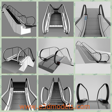 3d model the moving stairs - This is a 3d model of the moving stairs,which is modern and fine and safe.The stairs is the sign of the fast development of the science of technology.