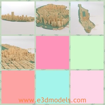 3d model the New York city - This is a 3d model of the New York city,which is the island  famous in the world.