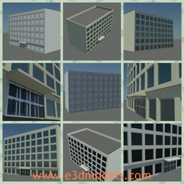 3d model the office building - This is a 3d model of the office building,which is made for commercial purpose.The building is made without windows.