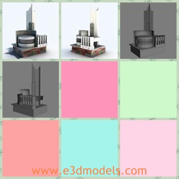 3d model the office building - This is a 3d model of the office building,which is also used in terms of the commercial and medical ways.The model is modern and great.
