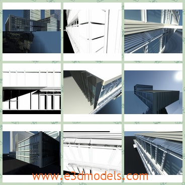 3d model the office building - This is a 3d model of the office building,which is modern and made in high quality.