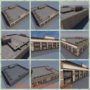 3d model the old building - This is a 3d model of the old building,which is ruined and abandoned.The model is the destroyed.