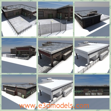 3d model the old factory - This is a 3d model of the old factory,which is large and realistic.The model is now abandoned.