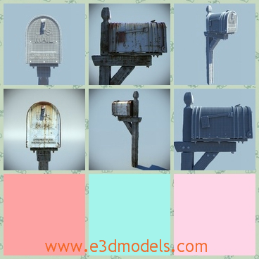 3d model the old mailbox - This is a 3d model of the old mailbox,which is ancient and special.The model is made in wood,and it usually placed at the outside of the house.