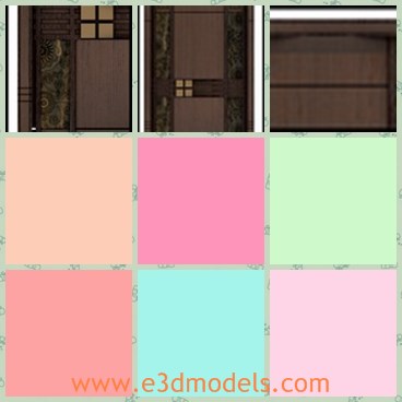3d model the oriental door - This is a 3d model of the oriental door,which is common and ordinary in oriental countries,such as China.The door is made with fine and pretty decorations.