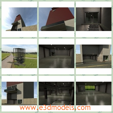 3d model the parking place - This is a 3d model of the parking place,which is large and located in the basement of the building.The place is mecessary and safe.