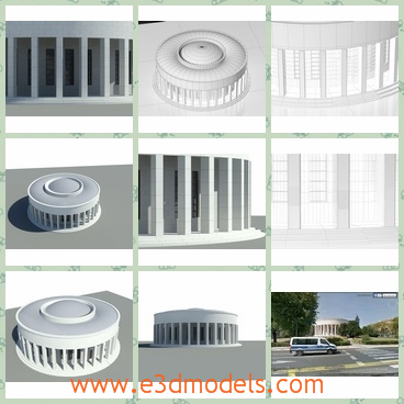 3d model the pavillion in white - This is a 3d model of the pavillion in white,which is huge and great to see.The model is created by the famous Chinese creator.