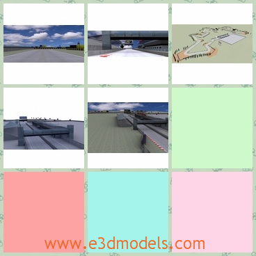 3d model the race track - This is a 3d model about the race track,which is long and it is crooked.The model is made in high quality.