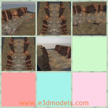 3d model the red rock - This is a 3d model of the red rock,which is special landscape of the natural environment.The model looks like the color of copper.