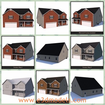 3d model the residential house - THis is a 3d model of the residential house,which is two floors high and built with high quality.