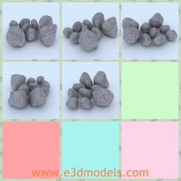 3d model the rocks - This is a 3d model about the rocks,which are hard and made with good quality.