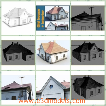 3d model the ruined house - This is a 3d model of the ruined house,which is abandoned and old.The model is textured and made with standard materials.