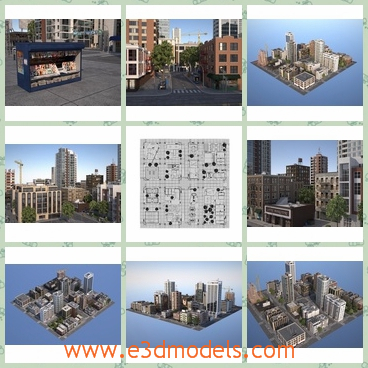 3d model the scene of a city - This is a 3d model of the scene of a city,which is pretty and large and made in details.