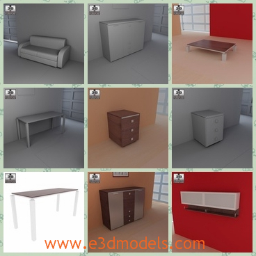3d model the scene of the living room - This is a 3d model of the scene of the living room,which is presented by several furnitures and those furniture is made of wood.