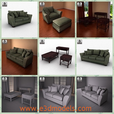 3d model the scene of the living room - This is a 3d model of the scene of the living room,which is arranged according to the modern style.