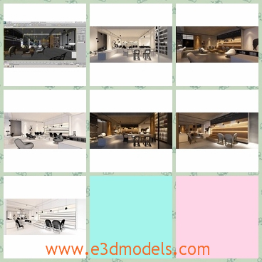 3d model the scene of the office - This is a 3d model of the scene of the office,which is the showroom for the new products of the company.
