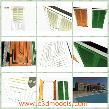 3d model the shutters - This is a 3d model of the shutters on the building,which are modern and new and special.