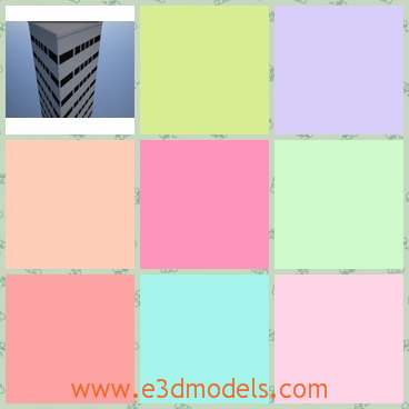 3d model the skyscraper - This is a 3d model of the skyscraper,which is the office building.The model is the new and charming symbol of a city.