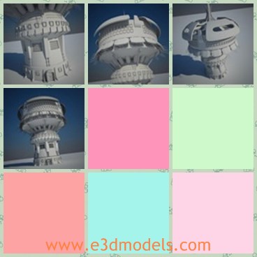 3d model the special building - This is a 3d model of the special buidling,which is fantastic and detailed.There is a tower on the top.