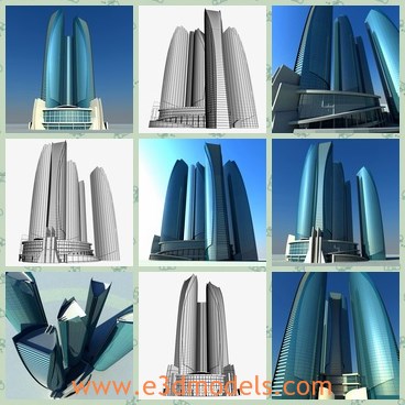 3d model the special building - This is a 3d model of the special building,which is built as a tower.The model is light blue and very charming and glorious.