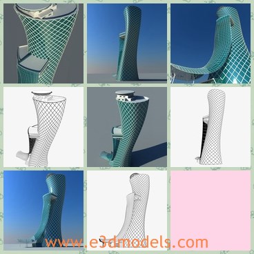 3d model the special gate of a building - This is a 3d model of the special gate of a building,which is shining and attractive.The model is made with high quality.