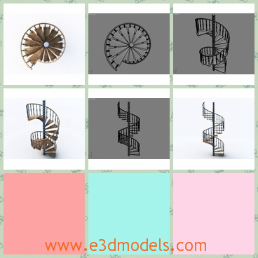 3d model the special stairs - This is a 3d model of the spiral stairs,which is made in special shape and in high quality.