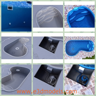 3d model the special swiming pool - This is a 3d model of the special swimming pool,which is modern and made in high quality.The mode is the foot-shape.