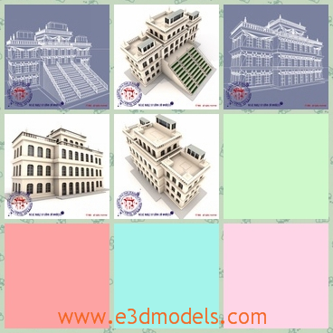 3d model the stadium in the ancient style - This is a 3d model of the stadium in the ancient style,which is large and ancient.The building is the symbol of the city.