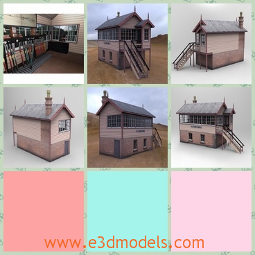 3d model the station house - This is a 3d model of the station house,which is the European style and the model is the train station.