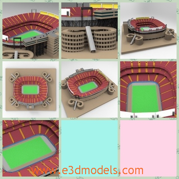 3d model the statium - This is a 3d model of the statium,which is  located in East Ruther, New Jersey, USA, in the Meadowlands Sports Complex. Maximum seating capacity was 80,242.