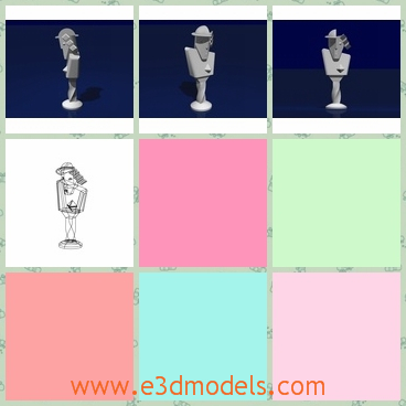 3d model the statue of Cubist - This is a 3d model of the statue of Cubist,which is free to use and the body is abstract to understand.
