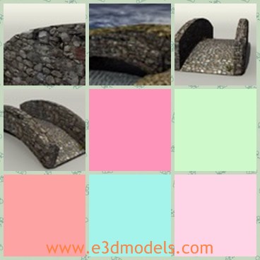 3d model the stone bridge - This is a 3d model of the stone bridge,which is made in medieval time.The bridge is small and narrow.