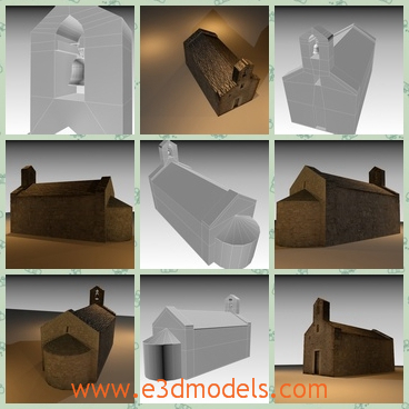 3d model the stone church - This is a 3d model of the church,which was made in stone in the 9th century and the shape was well protected at that time and the it was made in the medieval period.