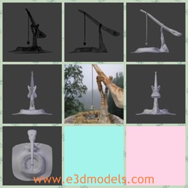 3d model the stone fountain - This is a 3d model of the stone fountain,which is made of stone and files.The model is elegant and great in shape.
