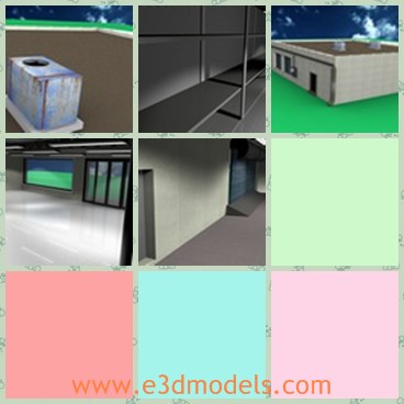 3d model the storing building - This is a 3d model of the storing building,which is vacant and spacious.The building is made of bricks and other materials.