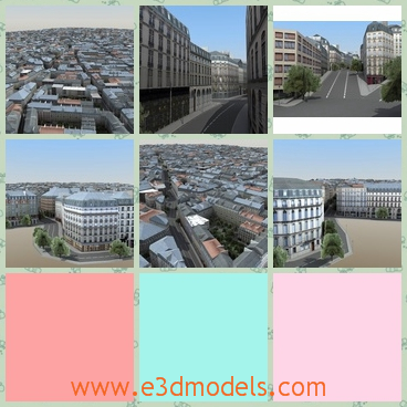 3d model the streets in the city - This is a 3d model of the streets in the city and the model is the present of the metropolitan samples.The street is district in Europe.