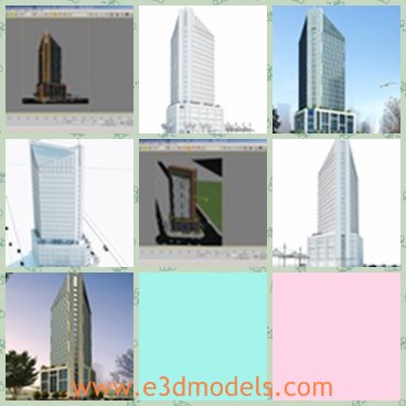 3d model the tall building - This is a 3d model of the tall building,which is modern and realistic.The model built by the famous creator of the world.
