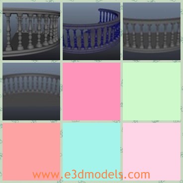 3d model the terrace - This is a 3d model of the terrace,which is fine and elegant.The model is realistic and popular in the mansion.