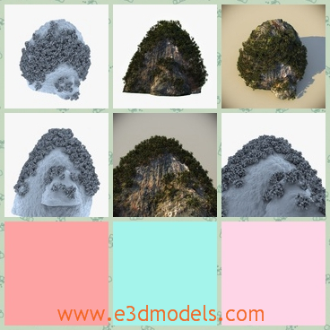3d model the thailand rock - This is a 3d model of the Thailand rock,which is the typical mountain in the area.The model has a special cliff,which is obvious to see.