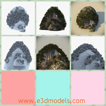3d model the thailand rock - This is a 3d model of the Thailand rock,which is the typical mountain in the area.The model has a special cliff,which is obvious to see.
