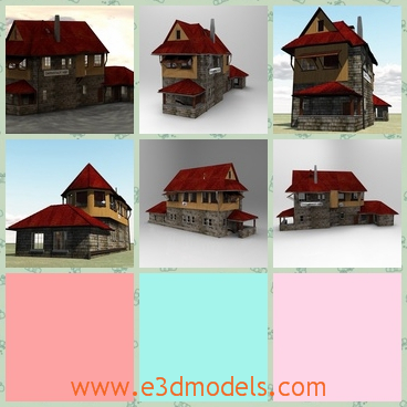 3d model the train station - This is a 3d model of thehistoric train station in Darmstadt.The product contains four resolutions of the model. The model is highly detailed and textured.