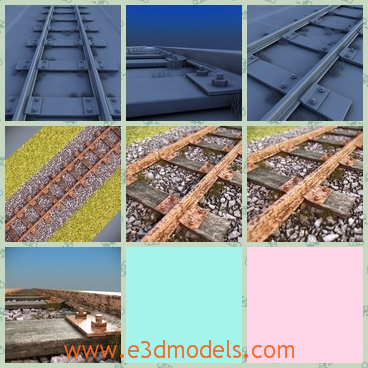 3d model the train tracks - This is a 3d model of the train tracks,which is stable and made in high quality.The model is common in the world.
