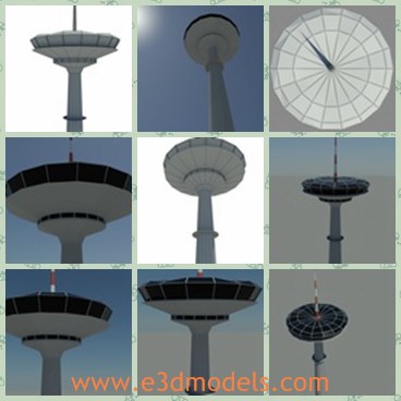 3d model the tv towet - This is a 3d model of the TV tower,which has real-world scale and with 150m tall.The model is the center of the city.