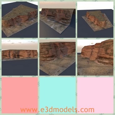 3d model the valley - This is a 3d model of the valley,which is textured and special.The background is shaped by the special environment in the area.