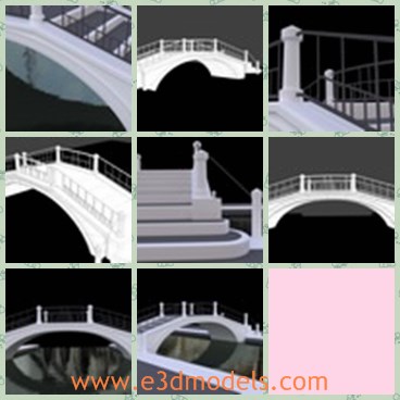3d model the Venetian bridge - This is a 3d model of the Venetian bridge,which is the Italian style made on the river.
