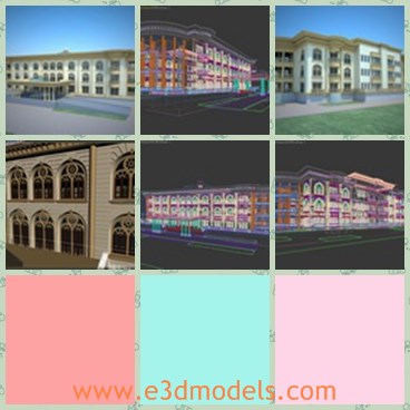 3d model the villa - This is a 3d model of the European classic villa with glass-ceilinged porch,,which is large and glorious.The building is luxury and built with high quality.